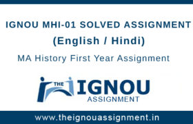 Ignou MHI-1 Assignment