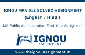 MPA-12 Assignment