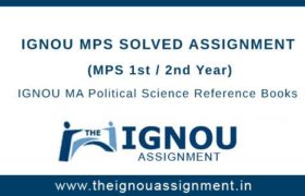 IGNOU MA Political Science Solved Assignment