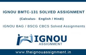 IGNOU BMTC-131 Solved Assignment