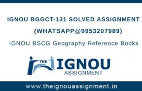 IGNOU BGGCT-131 Solved Assignments