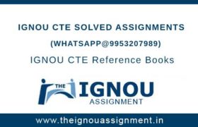 IGNOU CTE Solved Assignment